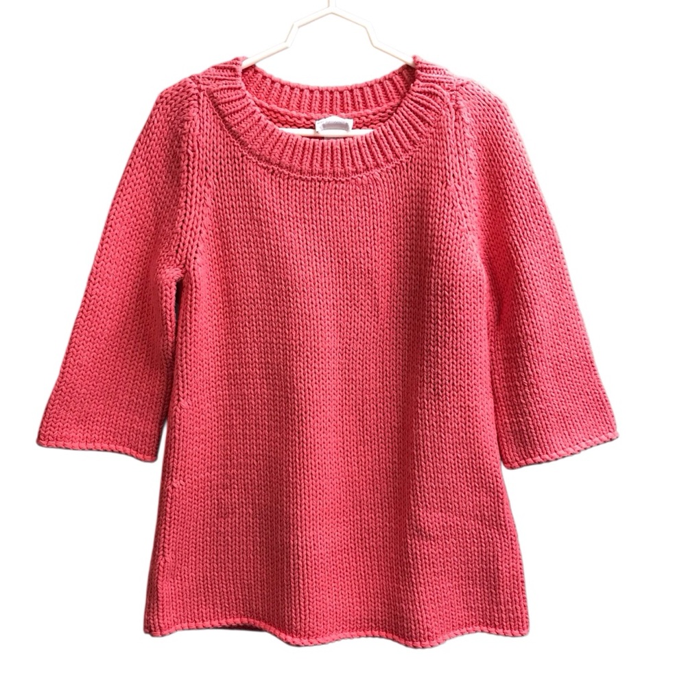 Soft Surroundings Womens Coral knit Sweater Size PM